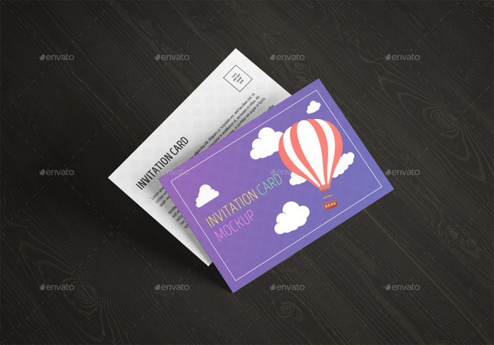 Invitation Card Mockup Template
