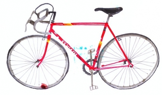 Bicycles : Holly Wales #fixie #holly #illustration #felt #tip #wales