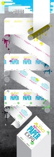 Mikey Burton – ADC Spring paper expo poster | The Strange Attractor #mikey #burtin #event #texture #illustration #poster #adc #paper