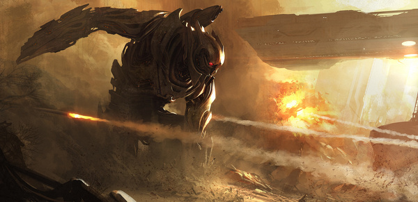 Deep Impact #robot #sci #fi #illustration #concept #art #painting