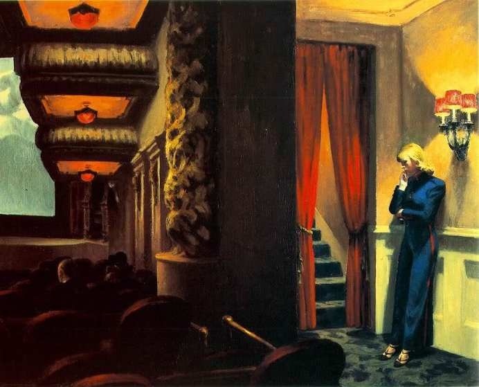 New York Movie by Edward Hopper (1939) #painting #art
