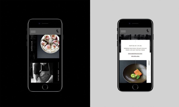 Corvino - Mindsparkle Mag The project of brand identity for Corvino was created by Design Ranch. The name Corvino, which means raven, provided the inspiration behind the color palette, textures and materials for this new restaurant. #logo #packaging #identity #branding #design #color #photography #graphic #design #gallery #blog #project #mindsparkle #mag #beautiful #portfolio #designer