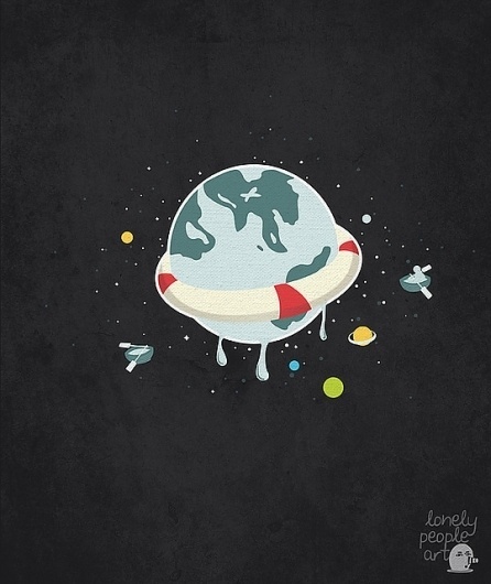 8th Mar 2011 : Lifebuoy | Flickr - Photo Sharing! #earth #lonelypeopleart #drawing #art