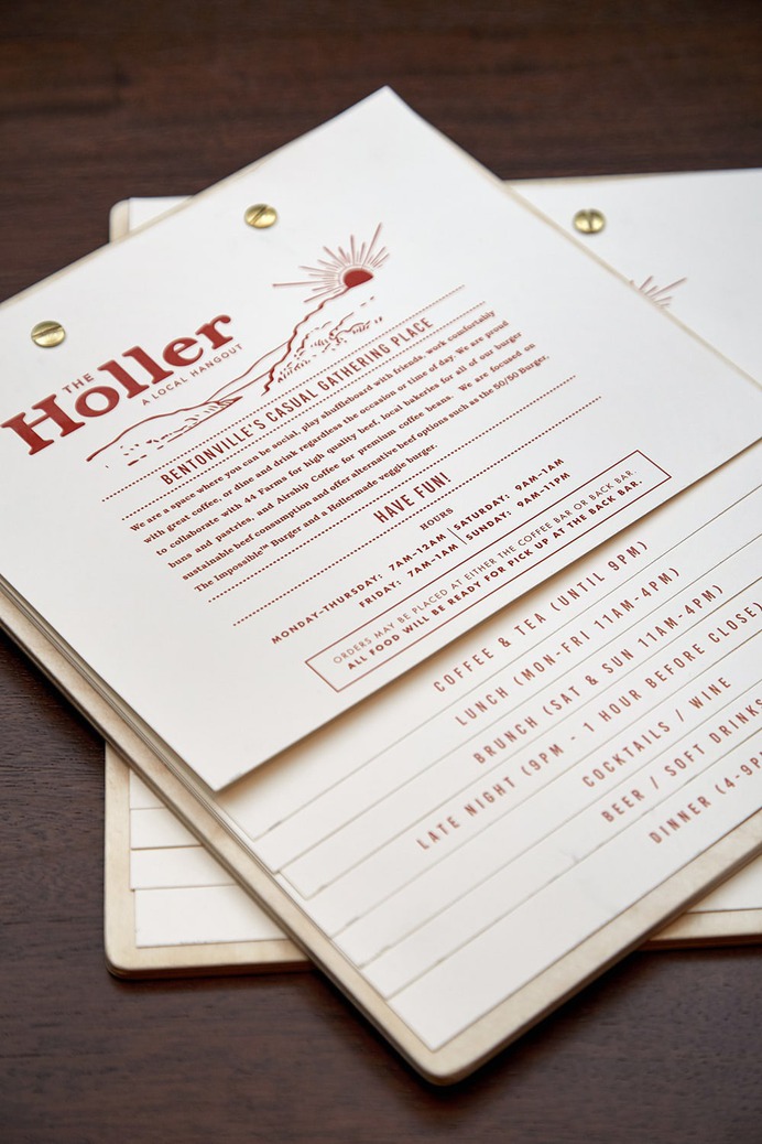 The Holler - Mindsparkle Mag Brand Bureau was tasked with developing the graphics, collateral, brand concept, and food & beverage strategy for this local hangout, The Holler. #logo #packaging #identity #branding #design #color #photography #graphic #design #gallery #blog #project #mindsparkle #mag #beautiful #portfolio #designer