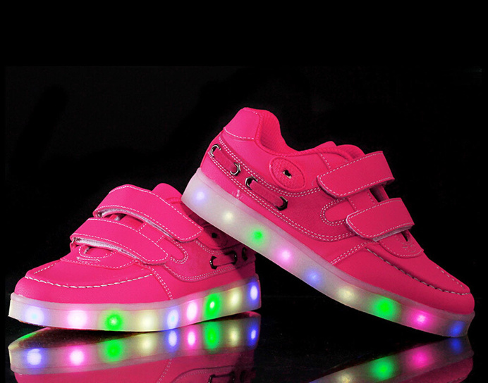 Kid's shoes hot style of male and female light up shoes seven lights