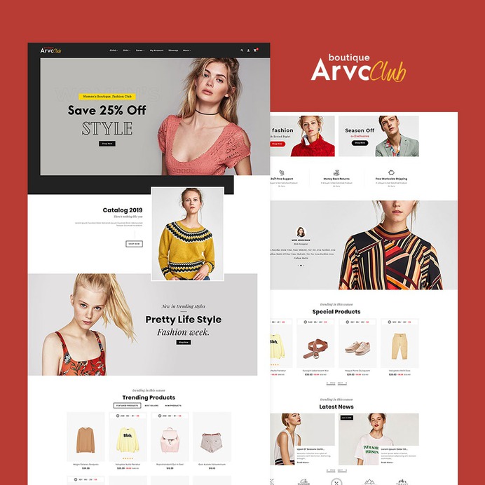 #Arvo #Fashion #Boutique Club - #Prestashop #Responsive #Theme | #TemplateTrip #eCommerce #Website #Design #Template