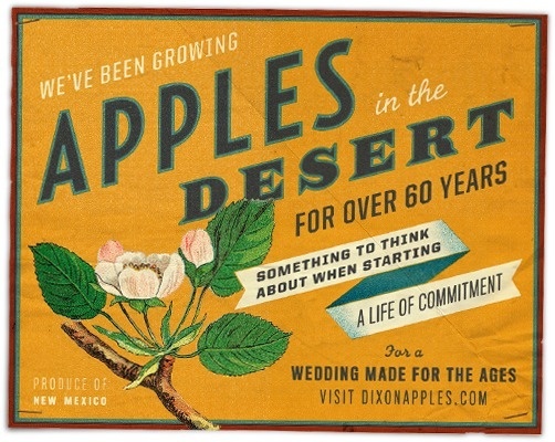 Dixon's Apple Orchard Poster #illustration #vintage #poster #type #layout