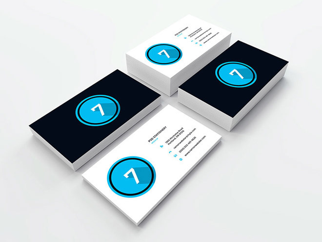 Isometric Business Card Mockup