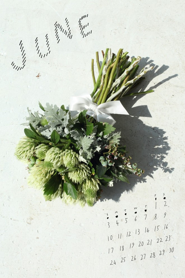 Miss Moss : 12 Flowers #flower #calendar #design #graphic