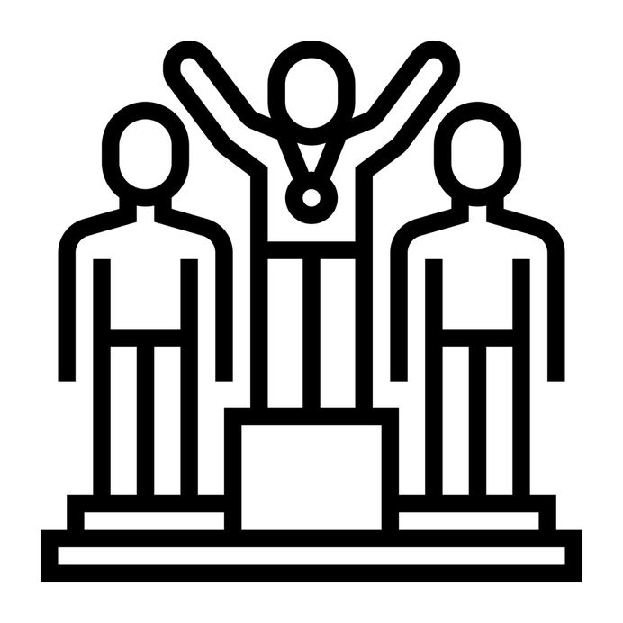 See more icon inspiration related to podium, best, business and finance, sports and competition, olympic games, winners, gaming, competition, position, winner, education and sports on Flaticon.