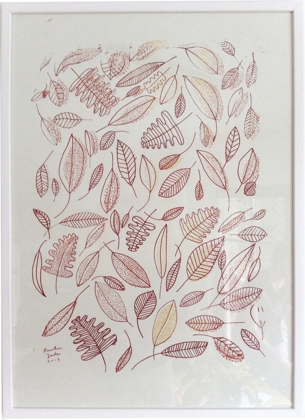 autumn #screenprint #outlines #autumn #art #leaves