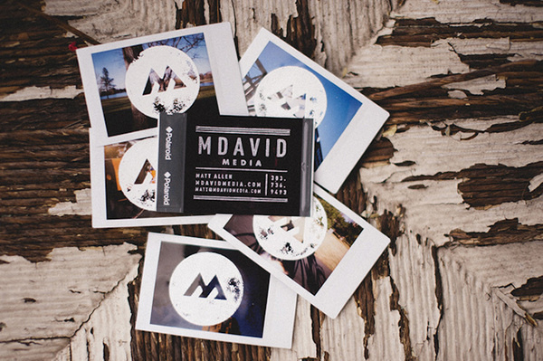 M David Media Business Card #emboss
