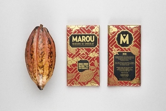 Marou chocolate packaging | Art and design inspiration from around the world - CreativeRoots #chocolate #emblem #exotic