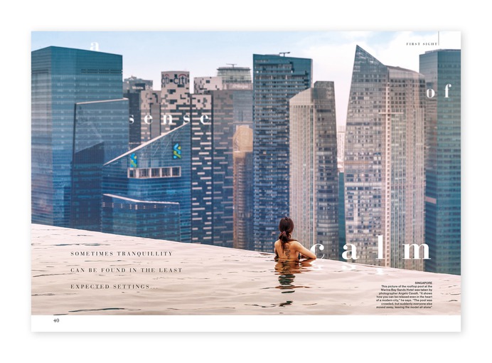 Layout for British Airways in flight magazine First. #layout #typography