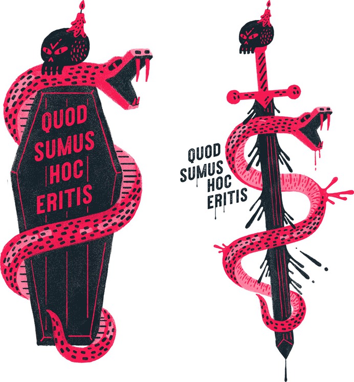 Snakes (Tattoo designs for my friend)