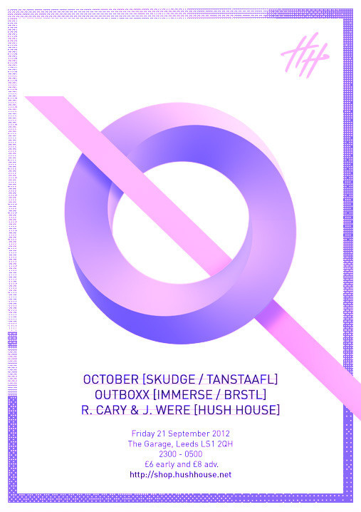 Image of October | Arch MC #mcleish #deasign #event #flyer #graphic #archie #clean #shape #purple #poster #arch #mc