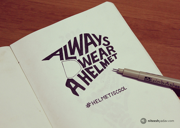 Lettering design for the campaign logo.
