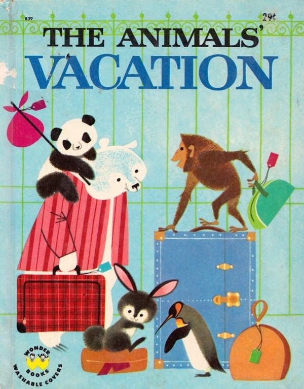 The Animals' Vacation illustrated by Shel and Jan Haber #illustration