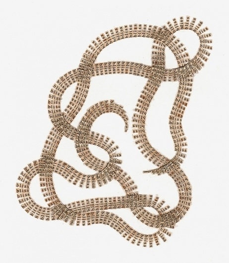 Text Drawings Created by Cutting Thousands of Letters from Books and Religious Texts | Colossal #meg #letters #hitchock #verses #koran #satanic