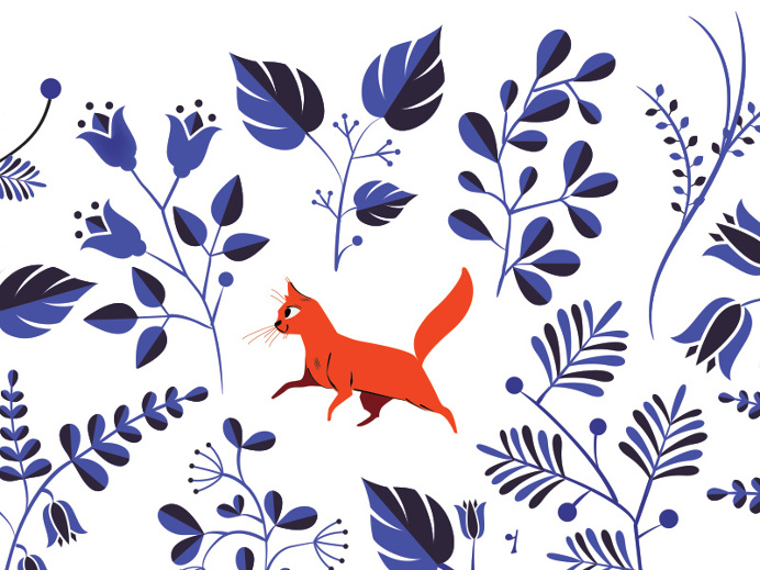 Cat In a Forest