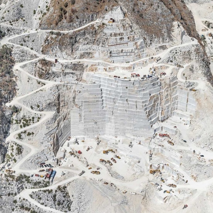 Aerial Views of The Carrara Marble Mines by Bernhard Lang
