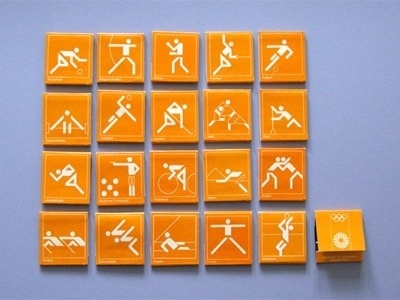 Otl Aicher 1972 Munich Olympics - Lighters Matchbooks and Matchboxes #otl #aicher