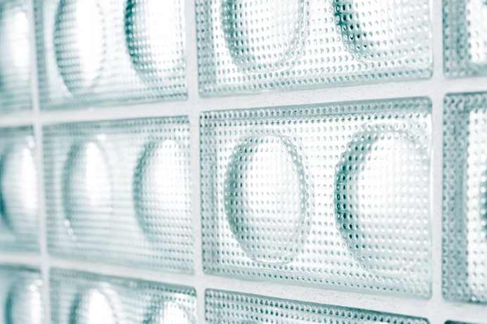 Glass bricks. House from the 20's by Jacek Kolasiński. Photo by Karolina Bąk. #jacekkolasinski #interiordesign #glassbrick