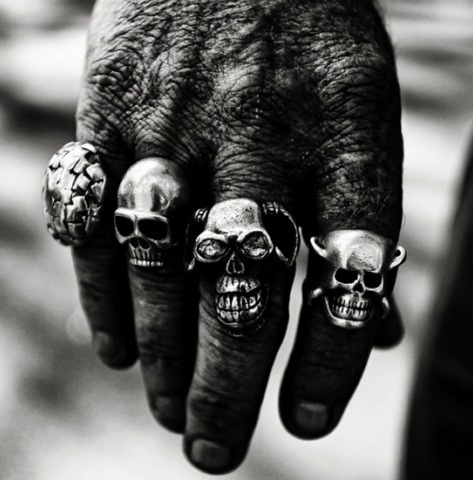 GlitterPot #hand #skull #rings