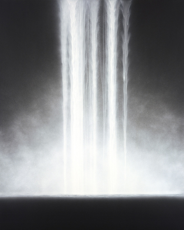 but does it float #white #water #b&w #& #black #painting #waterfall