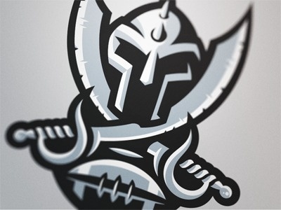 Warriors4 #vector #warriors #helmet #swords #logo #football