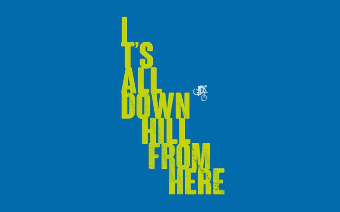 Ridden all downhill poster design type
