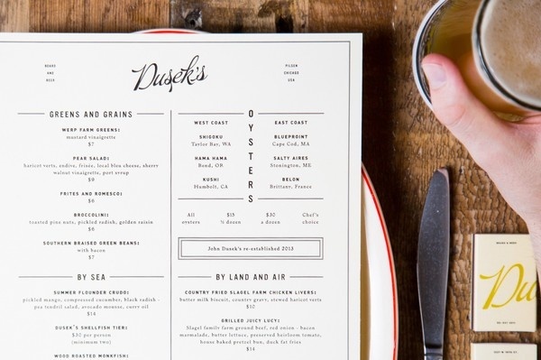 Dusek's : The Studio of Dan Blackman #design #branding #food #menu #dan blackman #duseks