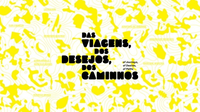 Das viagens, dos desejos, dos caminhos | Thomas Manss & Company #vector #yellow #graphic #environment #map #design #illustration #type #brazil #typography