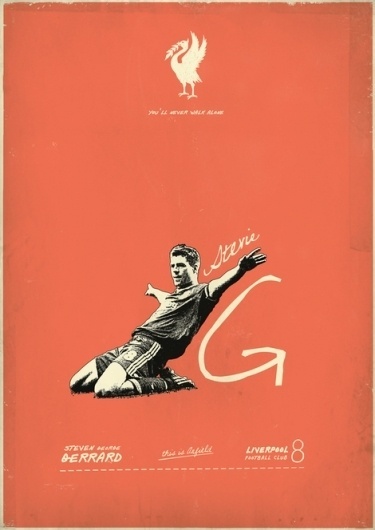 Sucker for Soccer on the Behance Network #liverpool #design #vintage #gerrard