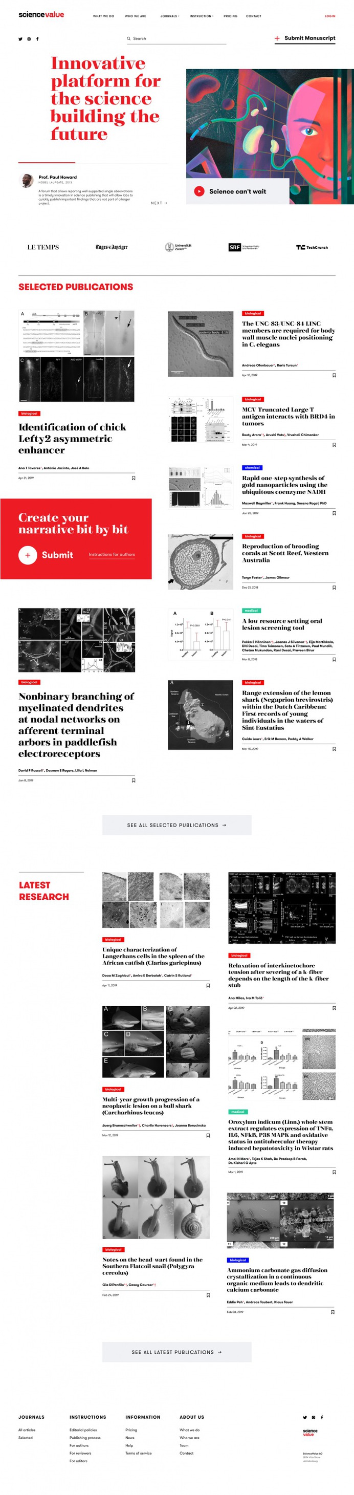 Science Web Platform Design