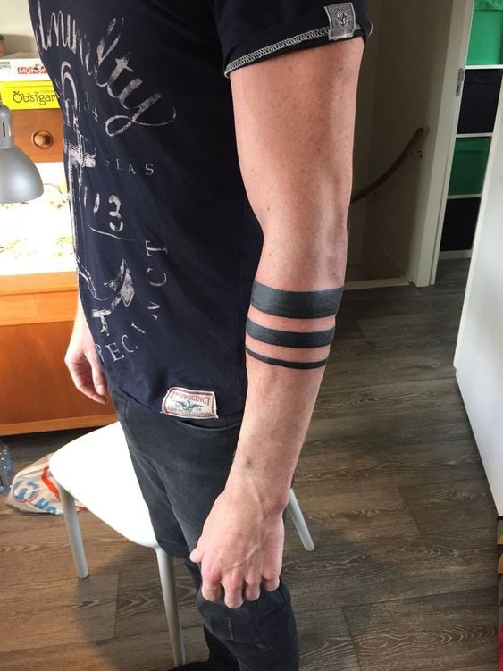 Arms Tattoo Black Bracelet