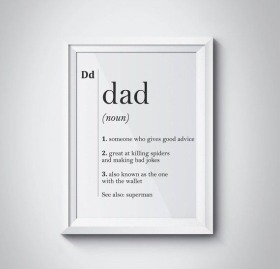 Dad Definition Gift for Dad Print Fathers Day Father Gift Parents Gift Minimalist Poster Best Father - gifts for father to be