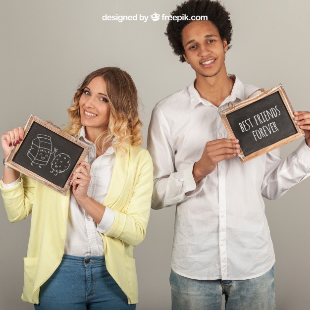 Smiling couple holding slates Free Psd. See more inspiration related to Mockup, Template, Woman, Man, Girl, Quote, Face, Smile, Happy, Presentation, Couple, Chalkboard, Mock up, Boy, Chalk, Drawing, Female, Young, Up, Happy face, Women face, Guy, Holding, Showcase, Stylish, Slate, Smiling, Mock, Joyful, Presenting, Showing and Slates on Freepik.