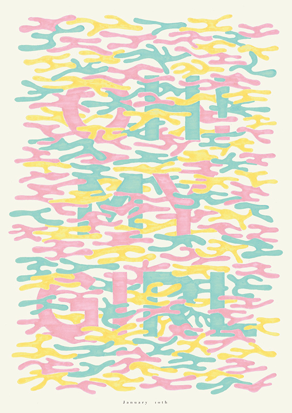 OH MY GIRL! event poster. typography, poster design: RYOTA Mishima #design #color #poster #typography