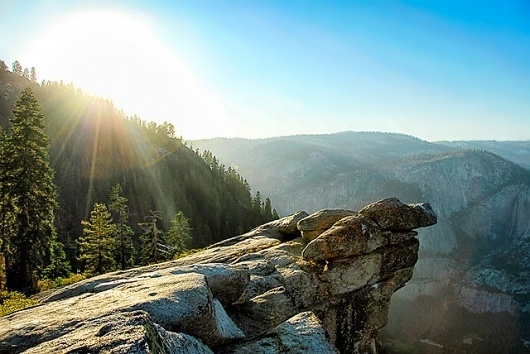 California : Matt Travaille : Graphic Design | Minneapolis #solar #yosemite #flare #sunbeam #travaille #cliff #sunlight #california