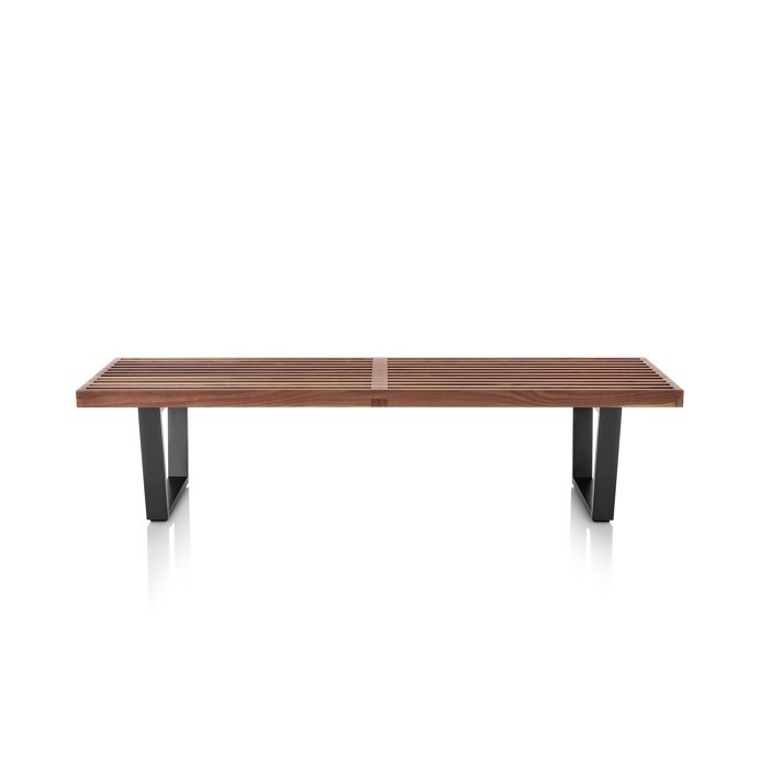 #Nelson Platform #Bench Wood Base by #GeorgeNelson for #HermanMiller. #nelsonplatformbench #woodenbench