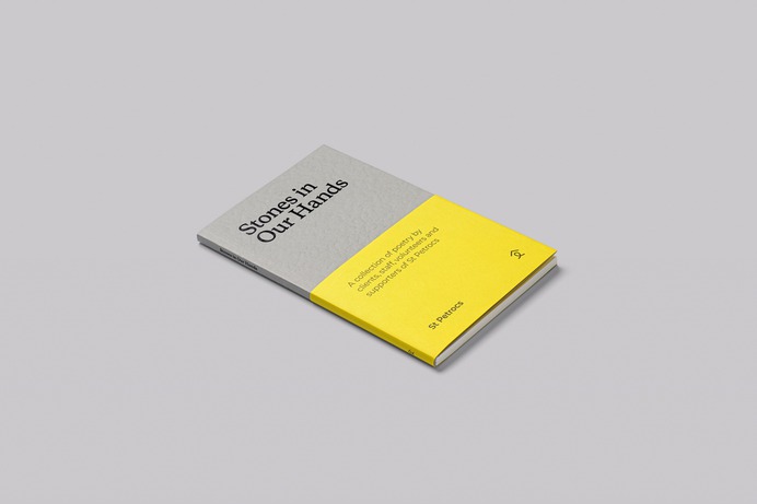 St Petrocs Stones in Our Hands poetry book design