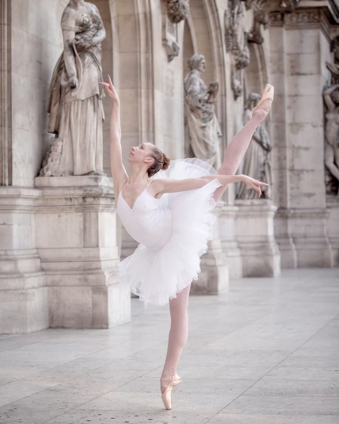 Dancing Ballerinas in the Streets of Paris by Magdalena Martin