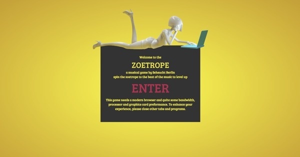 INTERACTIVE ZOETROPE on Behance #yellow #web
