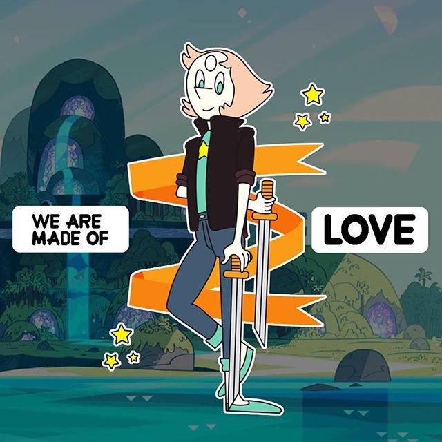 Uno de mis fanmades para diseño de un parche, de Steven Universe, la tan amada Pearl 🌠