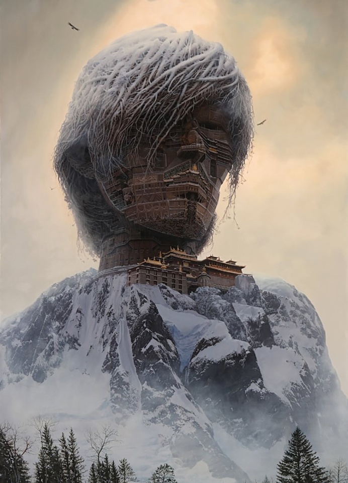 Portraits Of Chinese Rockstars Look Similar To Monumental Temples