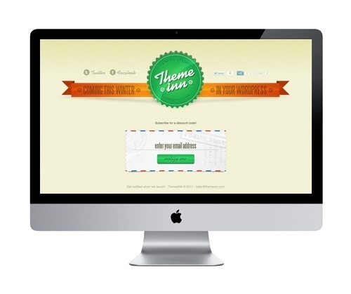 ThemeINN landing page #badge #soon #design #retro #vintage #coming #ribbon #web