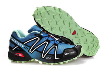 Trail running shoes Mens Salomon Speedcross 3 Athletic Sports Outdoor blue black silver #shoes