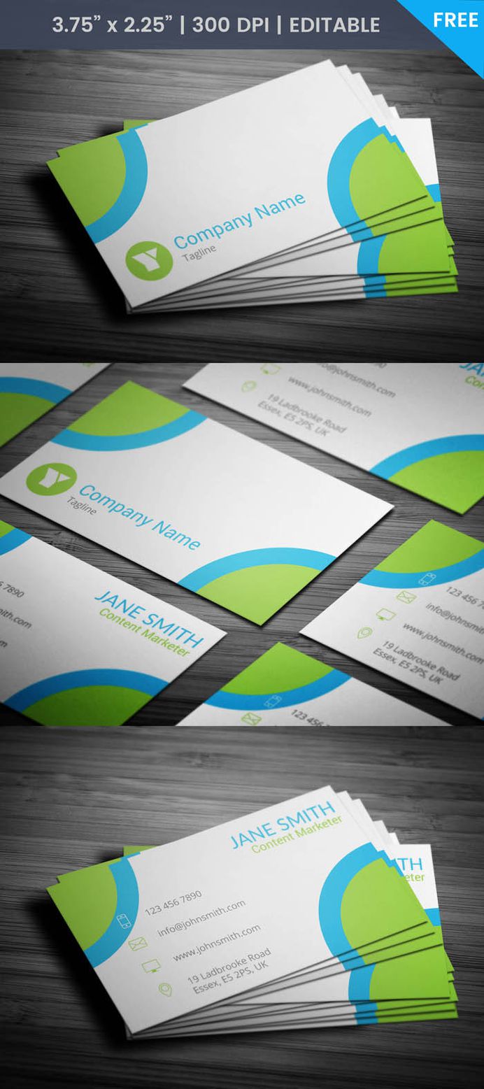 Free Content Marketer Business Card Template