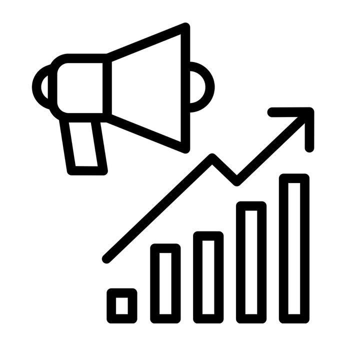 See more icon inspiration related to bullhorn, business and finance, announcer, announcement, advertising, loudspeaker, megaphone, communications, increase, speaker, marketing and graphic on Flaticon.